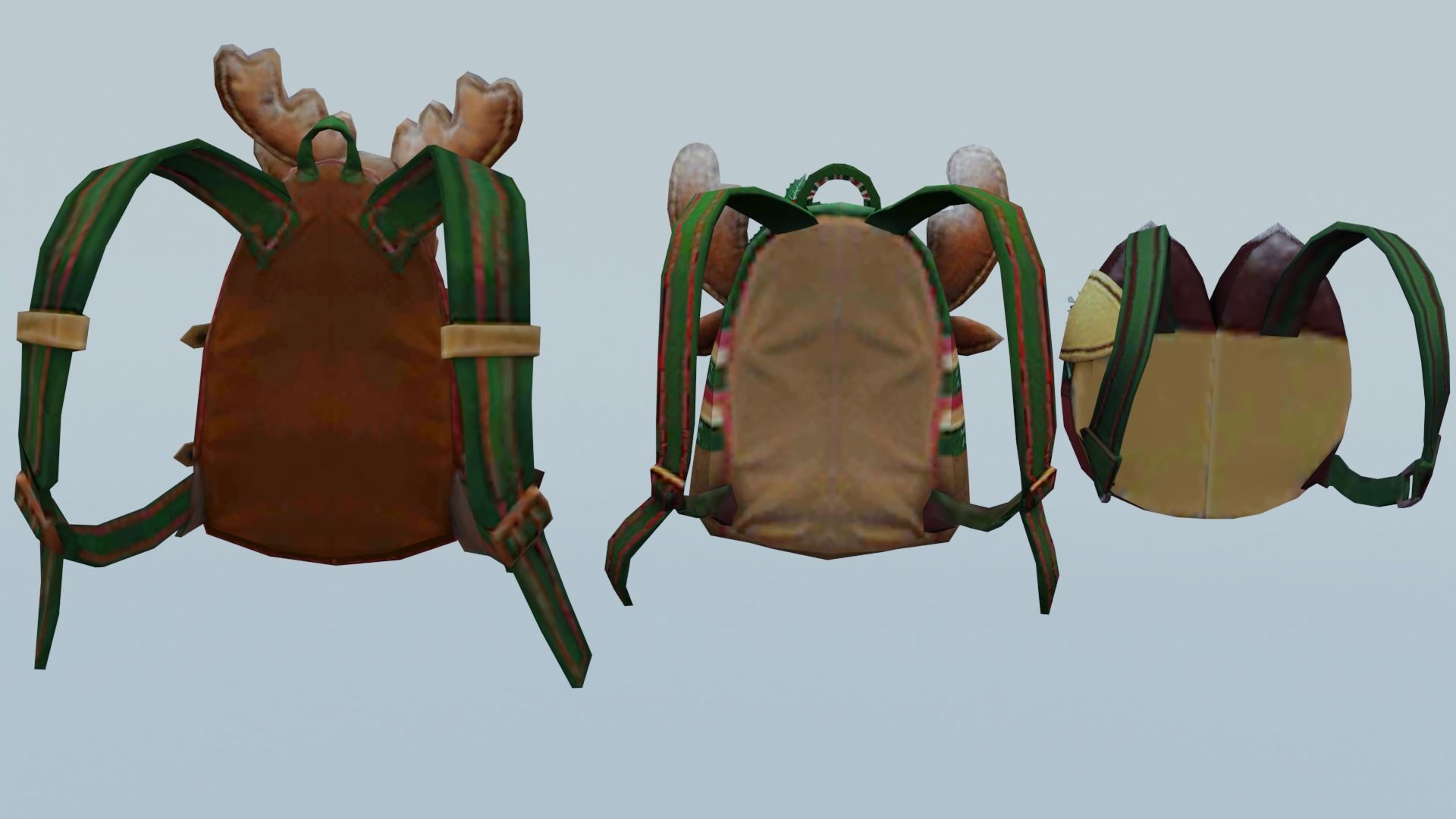 3x Backpack christmas 3D model_3