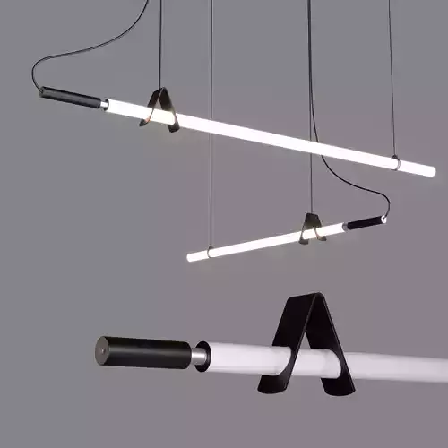 Linear minimalist style chandelier modern led strip light