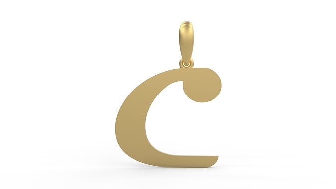 Initial Letters Pendant Magneto C 3D print model