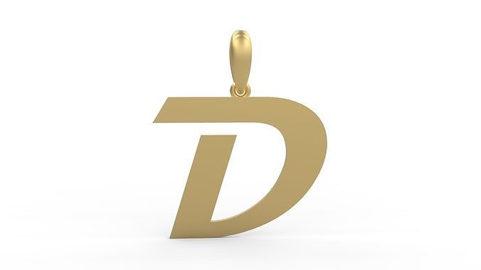 Initial Letters Pendant Magneto D 3D print model