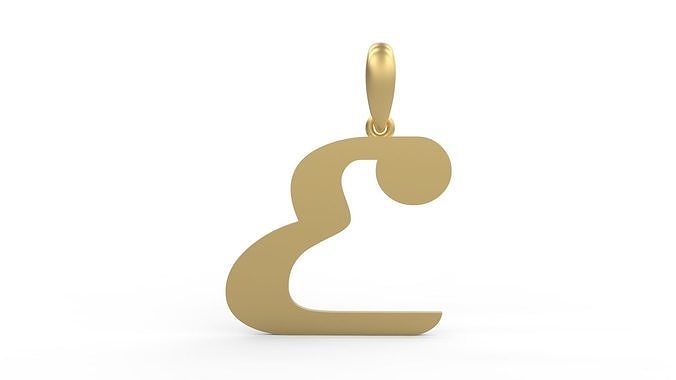 Initial Letters Pendant Magneto E 3D print model
