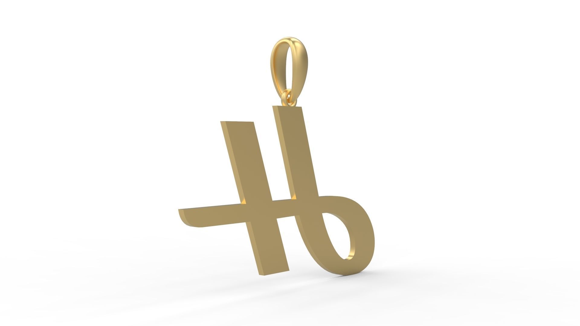 Initial Letters Pendant Magneto H 3D print model_3