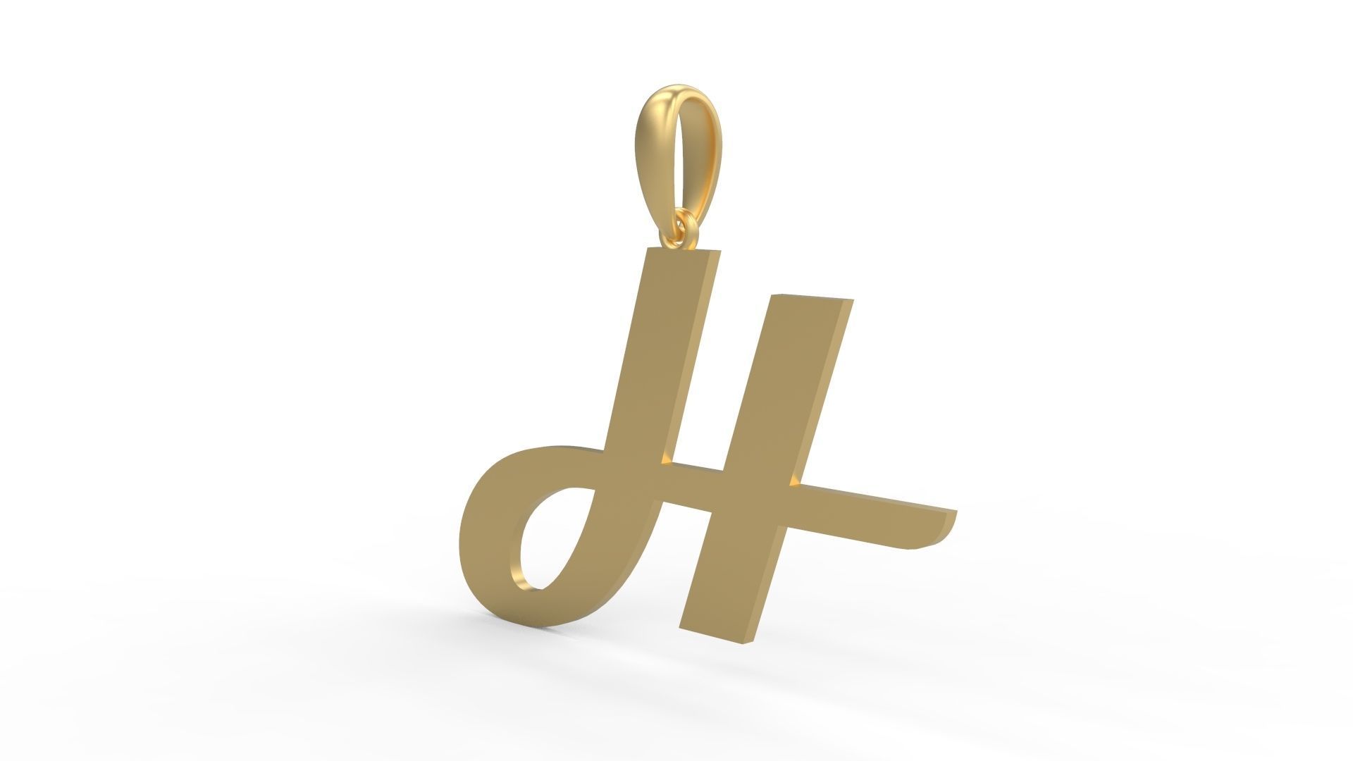 Initial Letters Pendant Magneto H 3D print model_1