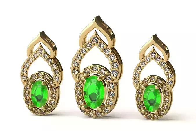 Set S 11 pendant and earring