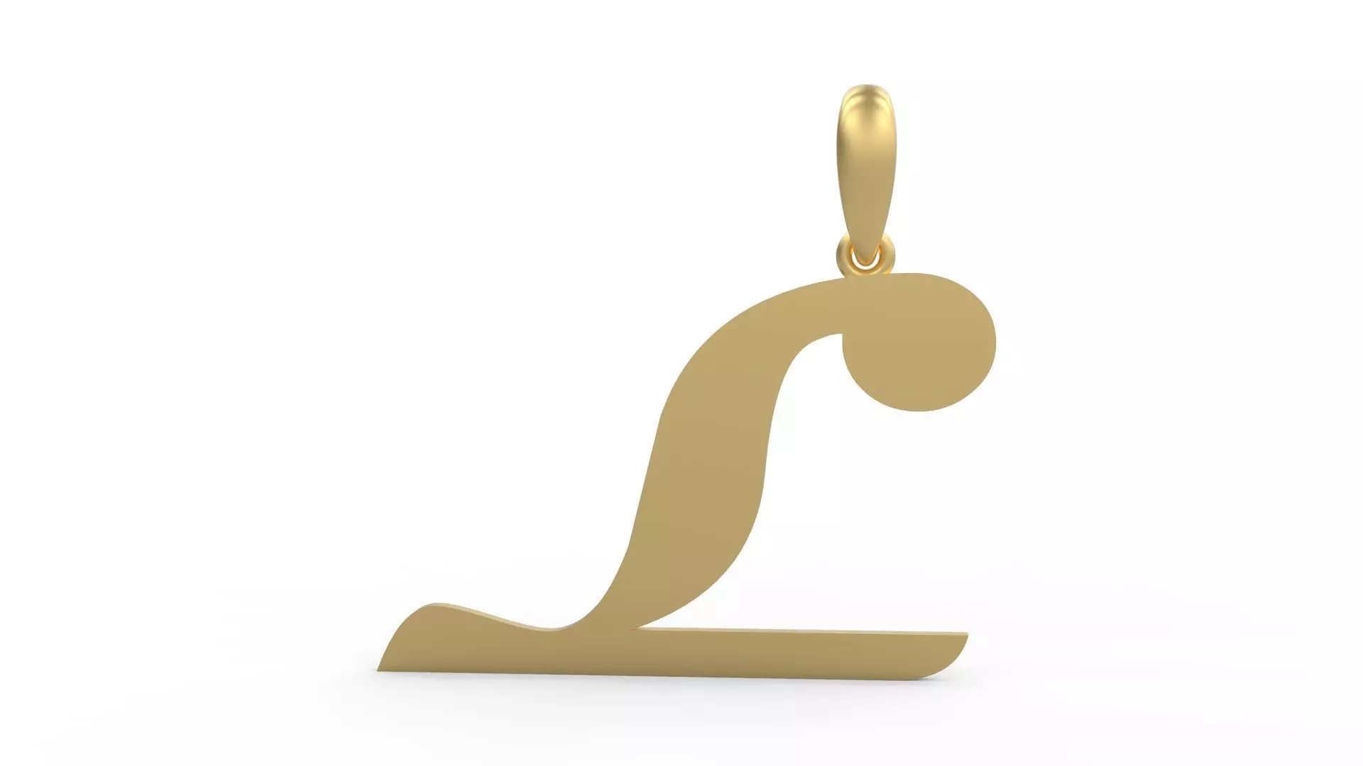 Initial Letters Pendant Magneto L 3D print model_0