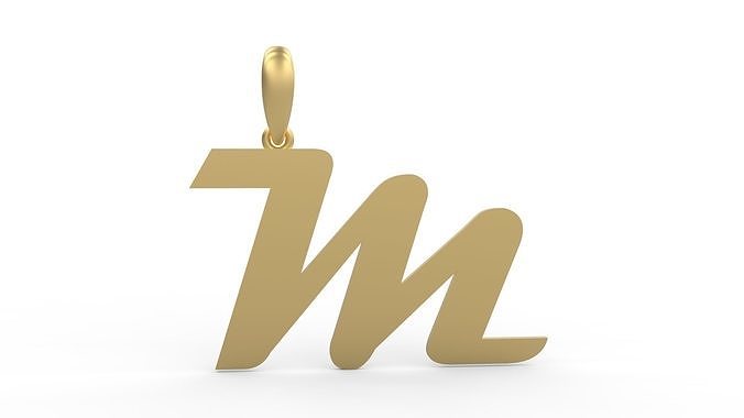 Initial Letters Pendant Magneto M 3D print model