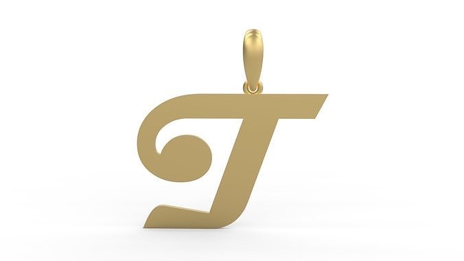 Initial Letters Pendant Magneto T 3D print model