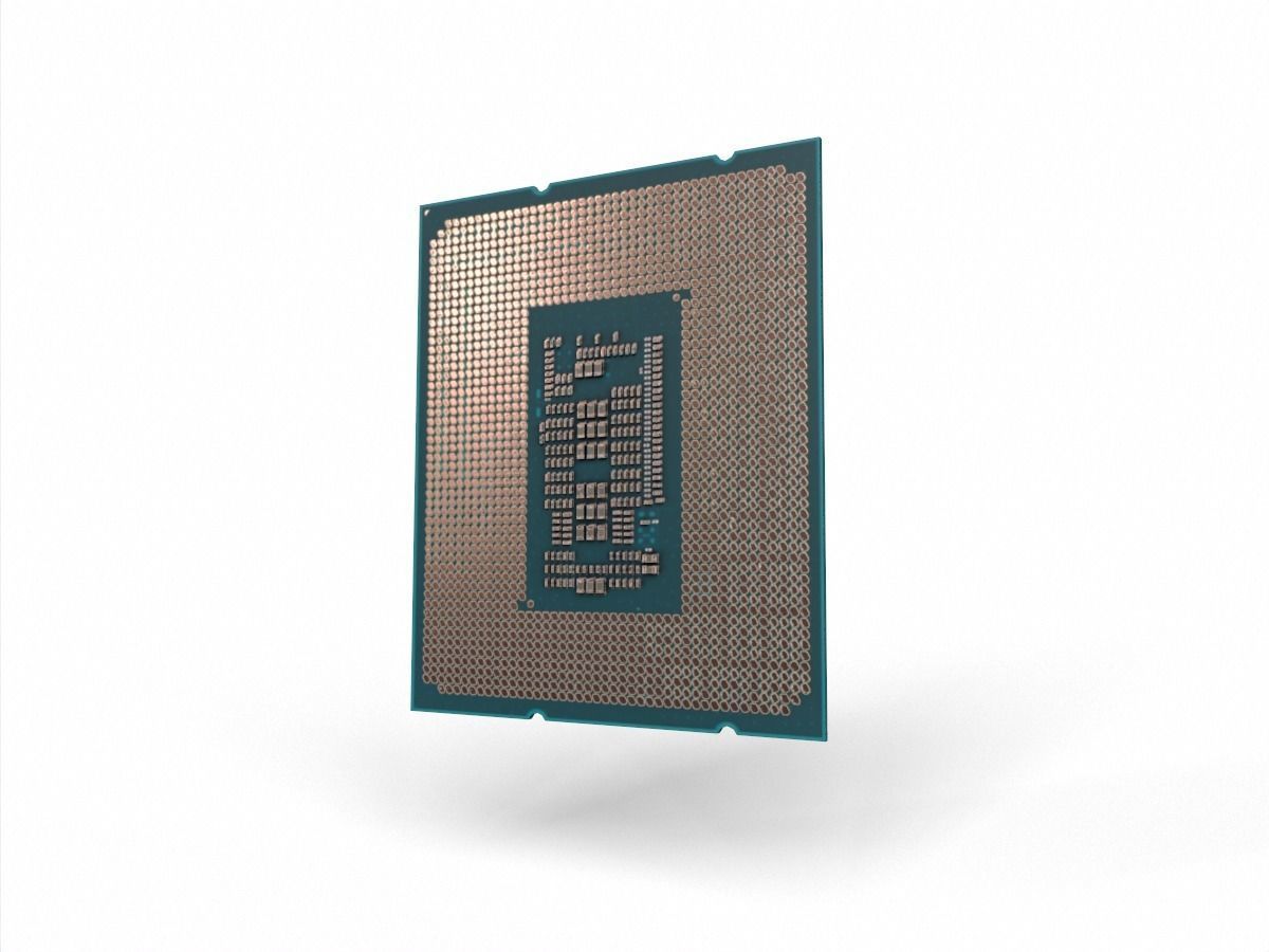 Intel Core i9 12900K delidable cpu game Asset Low-poly 3D model_4