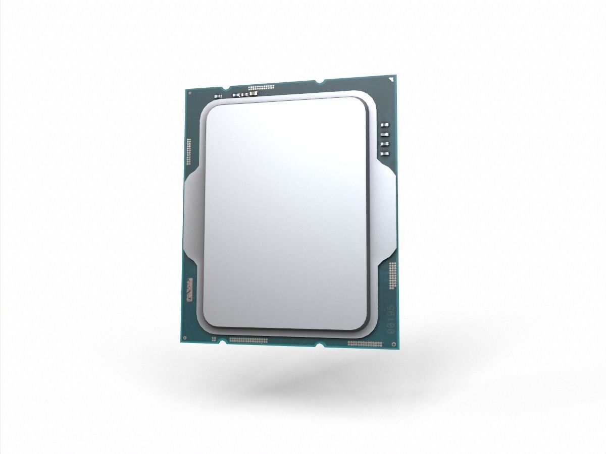 Intel Core i9 12900K delidable cpu game Asset Low-poly 3D model_2
