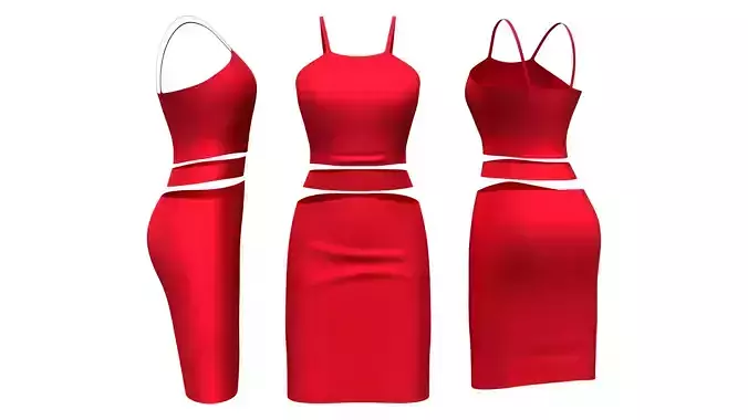 Diamon Belly Band Dress With Straps