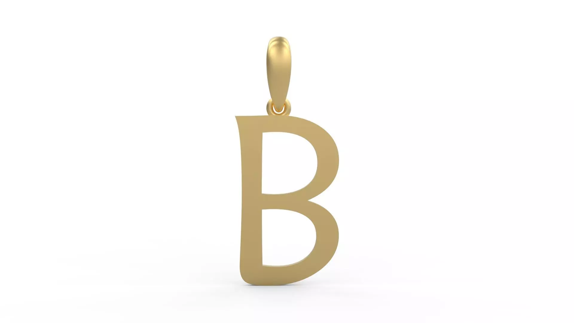 Initial Letters Pendant Maiandra B 3D print model_0