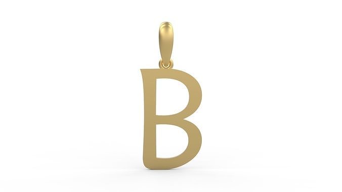 Initial Letters Pendant Maiandra B 3D print model