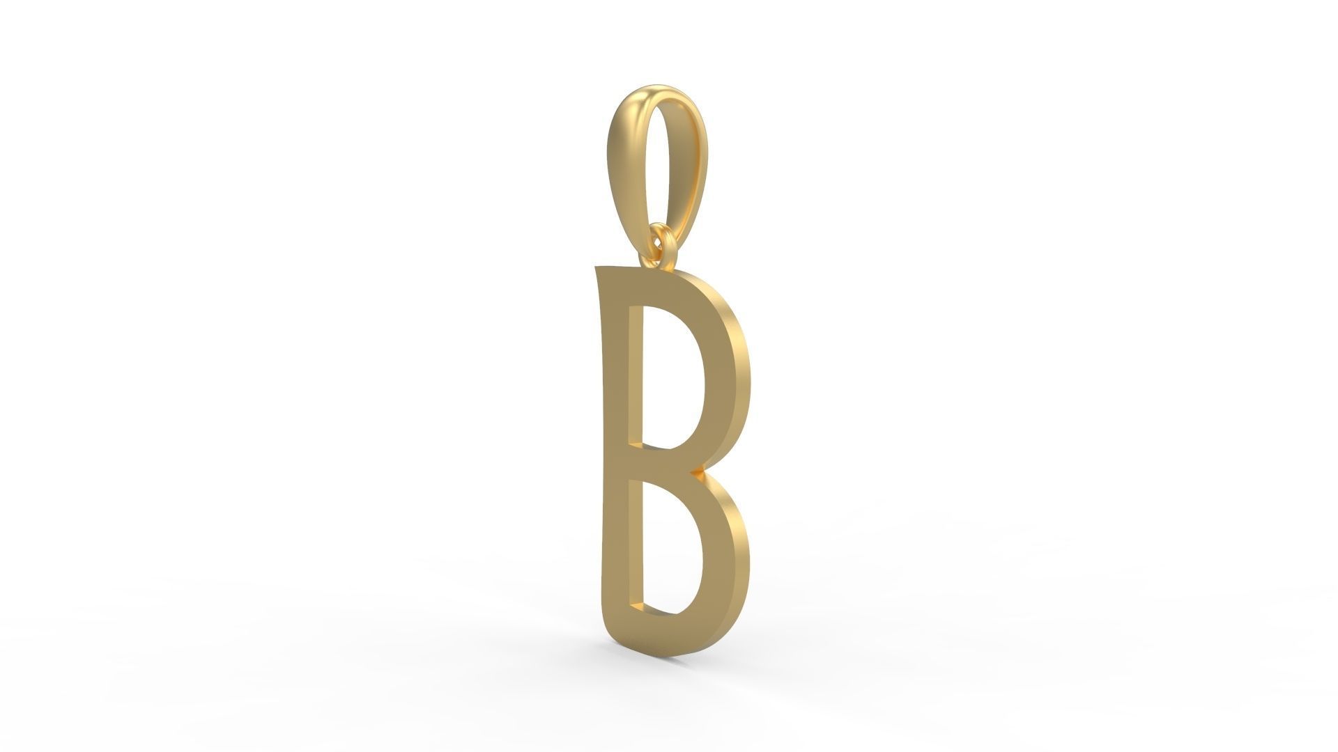 Initial Letters Pendant Maiandra B 3D print model_1
