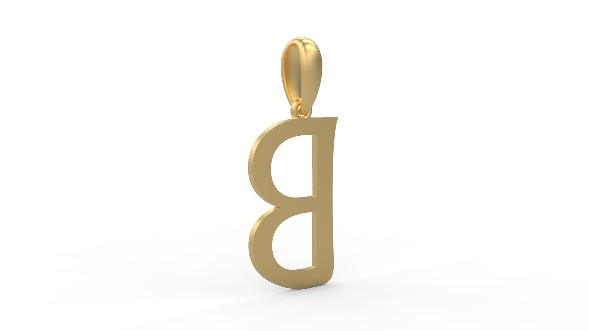 Initial Letters Pendant Maiandra B 3D print model_3