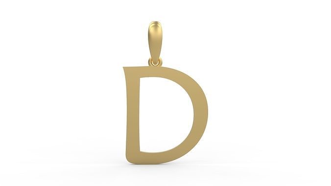Initial Letters Pendant Maiandra D 3D print model