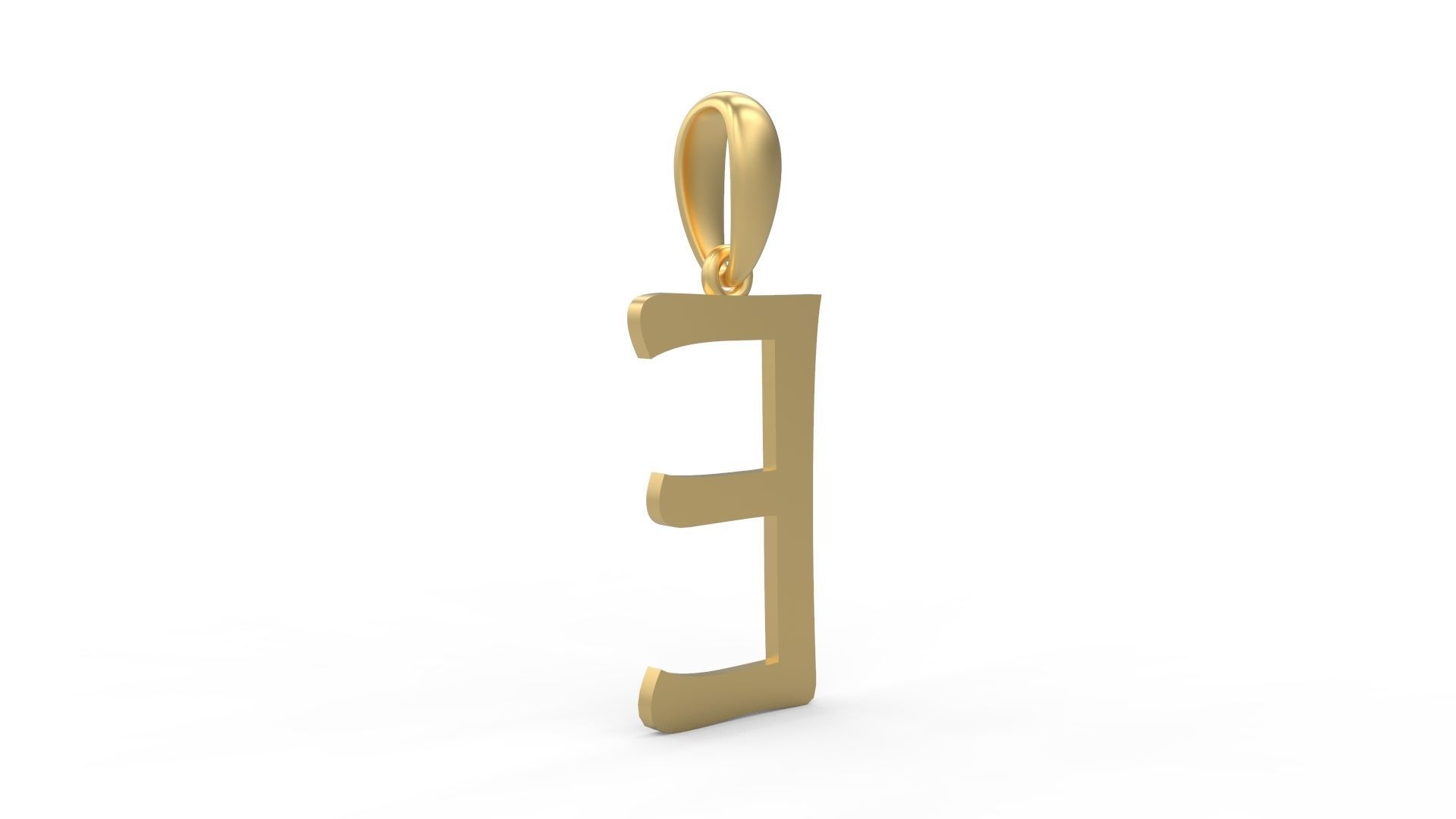 Initial Letters Pendant Maiandra E 3D print model_3
