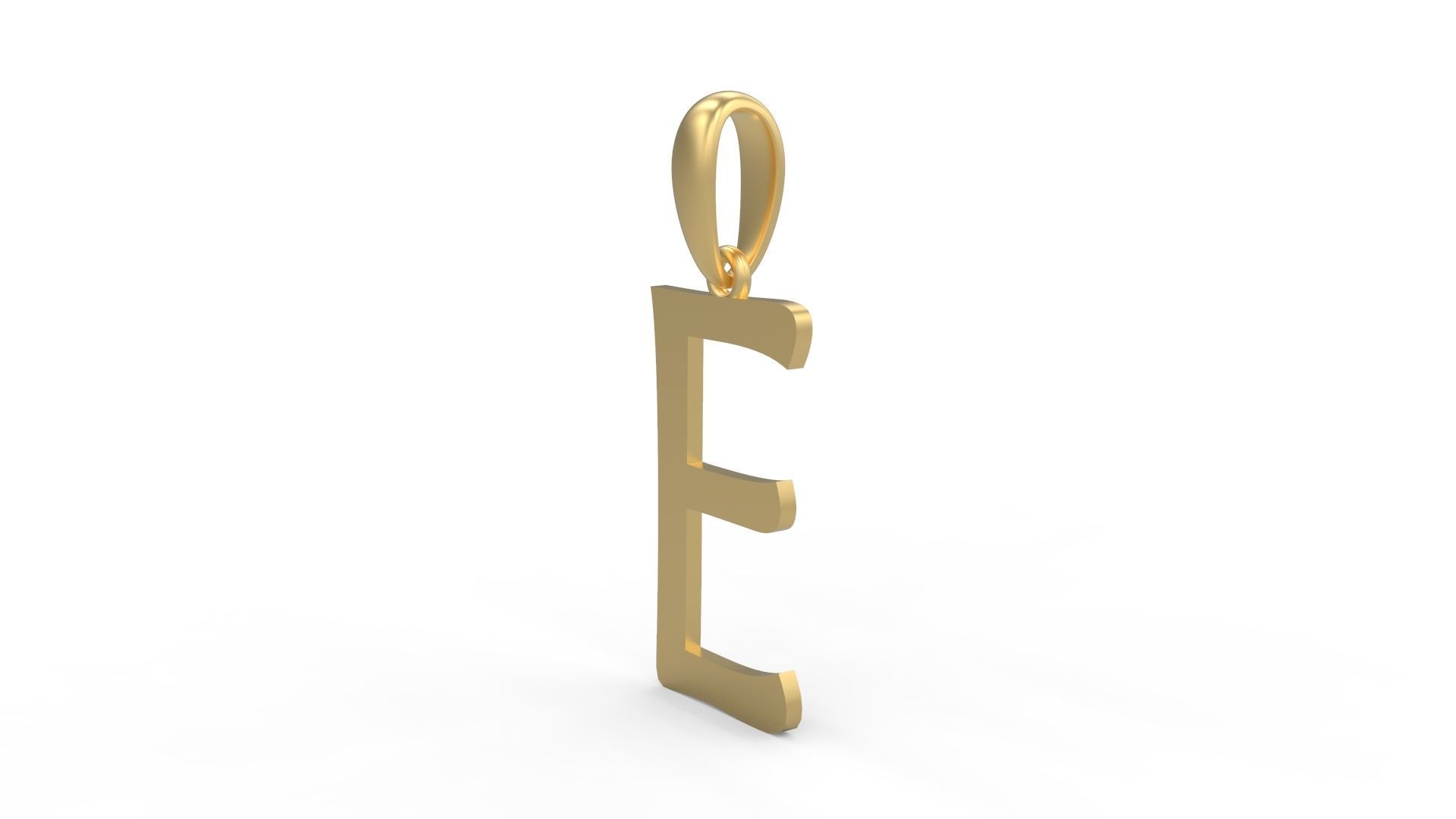 Initial Letters Pendant Maiandra E 3D print model_1