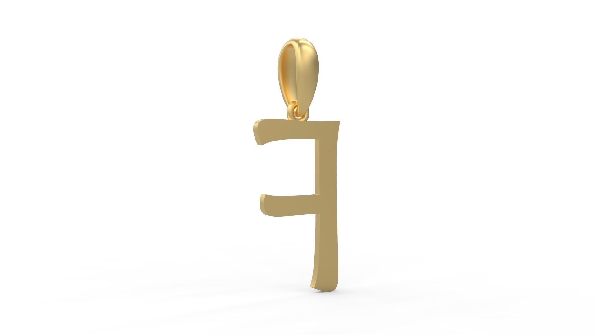 Initial Letters Pendant Maiandra F 3D print model_3