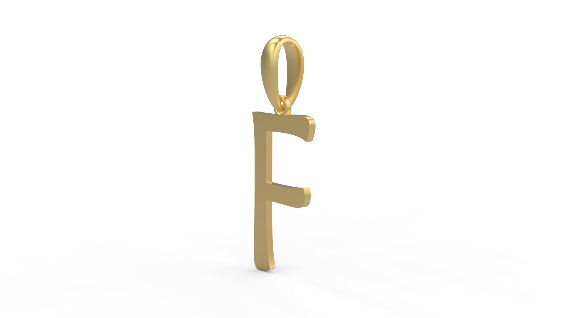 Initial Letters Pendant Maiandra F 3D print model_1