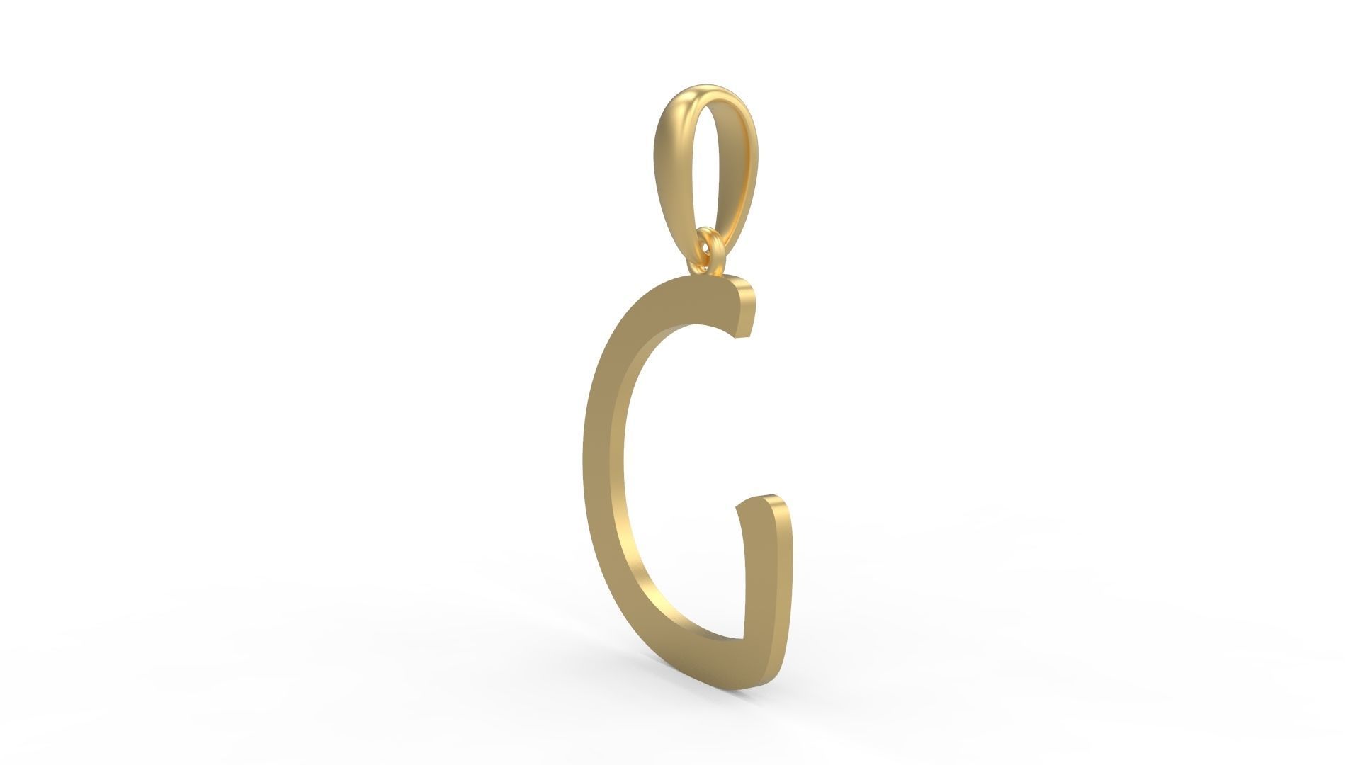 Initial Letters Pendant Maiandra G 3D print model_1