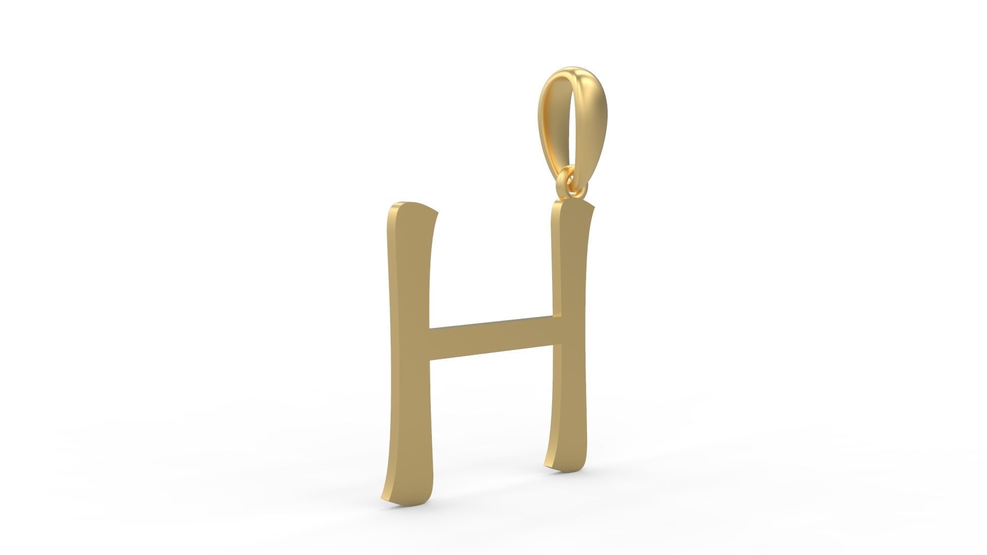 Initial Letters Pendant Maiandra H 3D print model_3