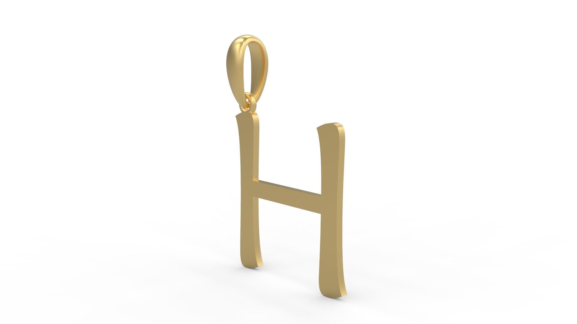 Initial Letters Pendant Maiandra H 3D print model_1
