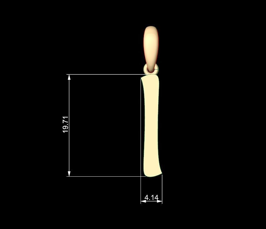 Initial Letters Pendant Maiandra I 3D print model_4