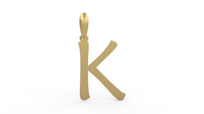 Initial Letters Pendant Maiandra K 3D print model