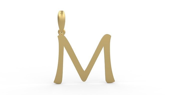 Initial Letters Pendant Maiandra M 3D print model