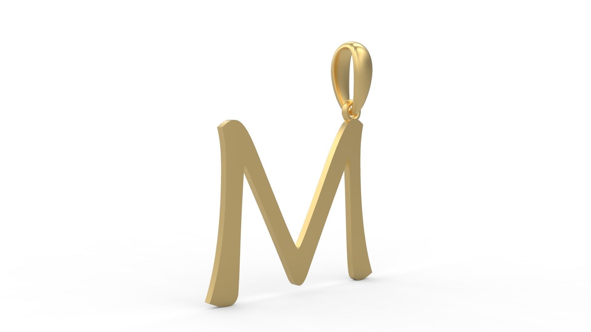 Initial Letters Pendant Maiandra M 3D print model_3