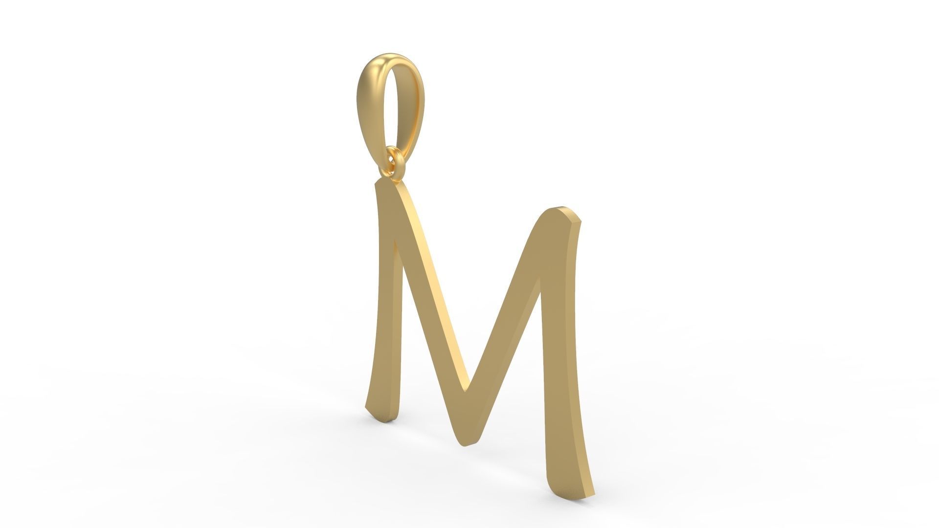 Initial Letters Pendant Maiandra M 3D print model_1