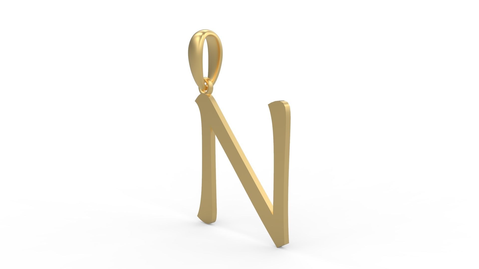 Initial Letters Pendant Maiandra N 3D print model_1