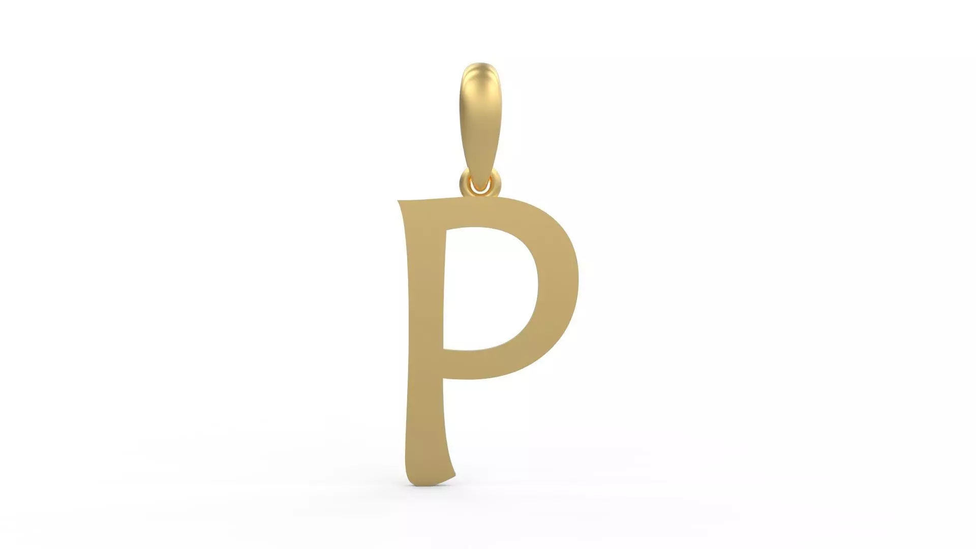 Initial Letters Pendant Maiandra P 3D print model_0