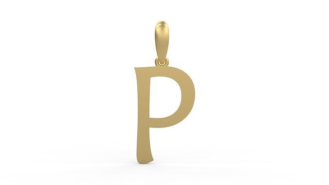 Initial Letters Pendant Maiandra P 3D print model