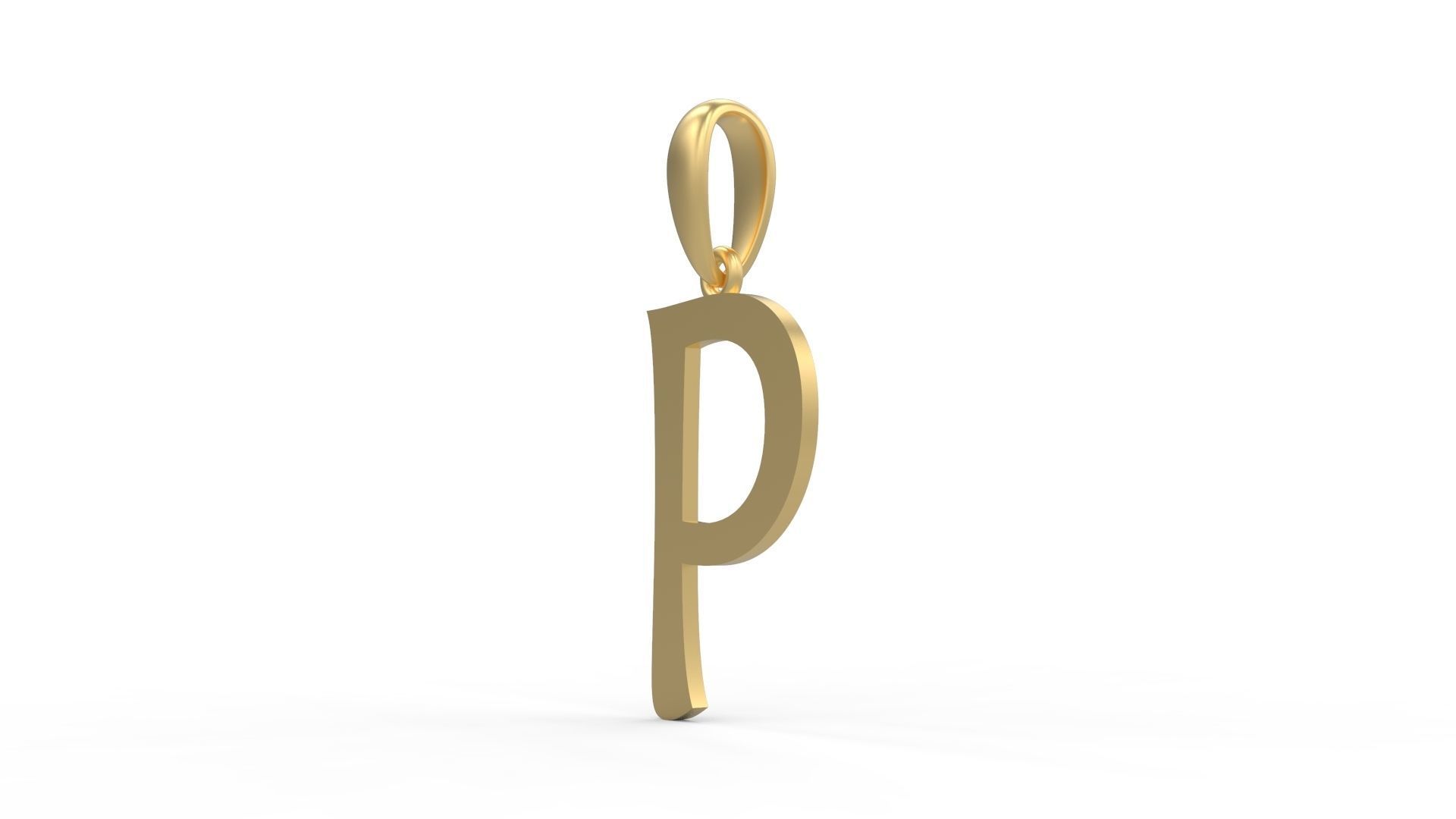 Initial Letters Pendant Maiandra P 3D print model_1