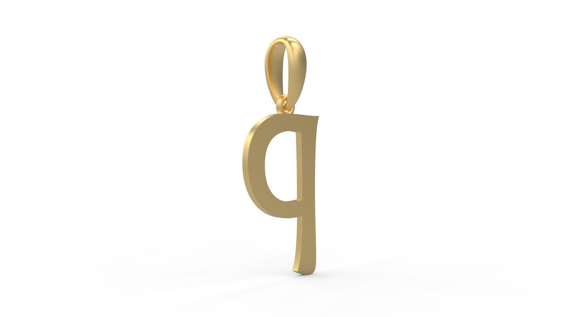 Initial Letters Pendant Maiandra P 3D print model_3