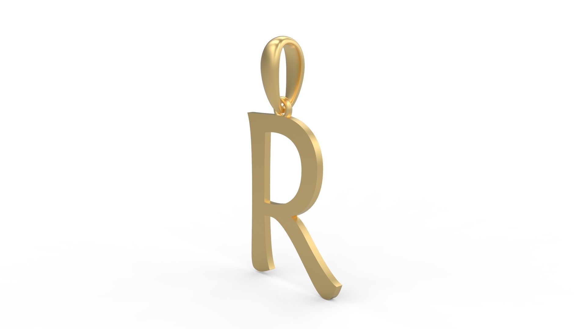 Initial Letters Pendant Maiandra R 3D print model_1