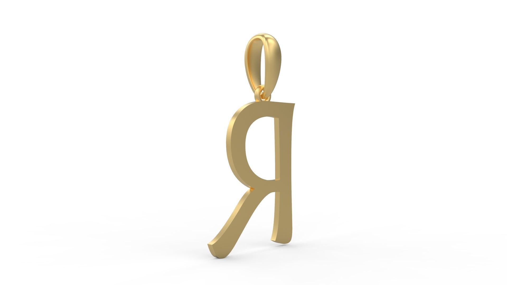 Initial Letters Pendant Maiandra R 3D print model_3