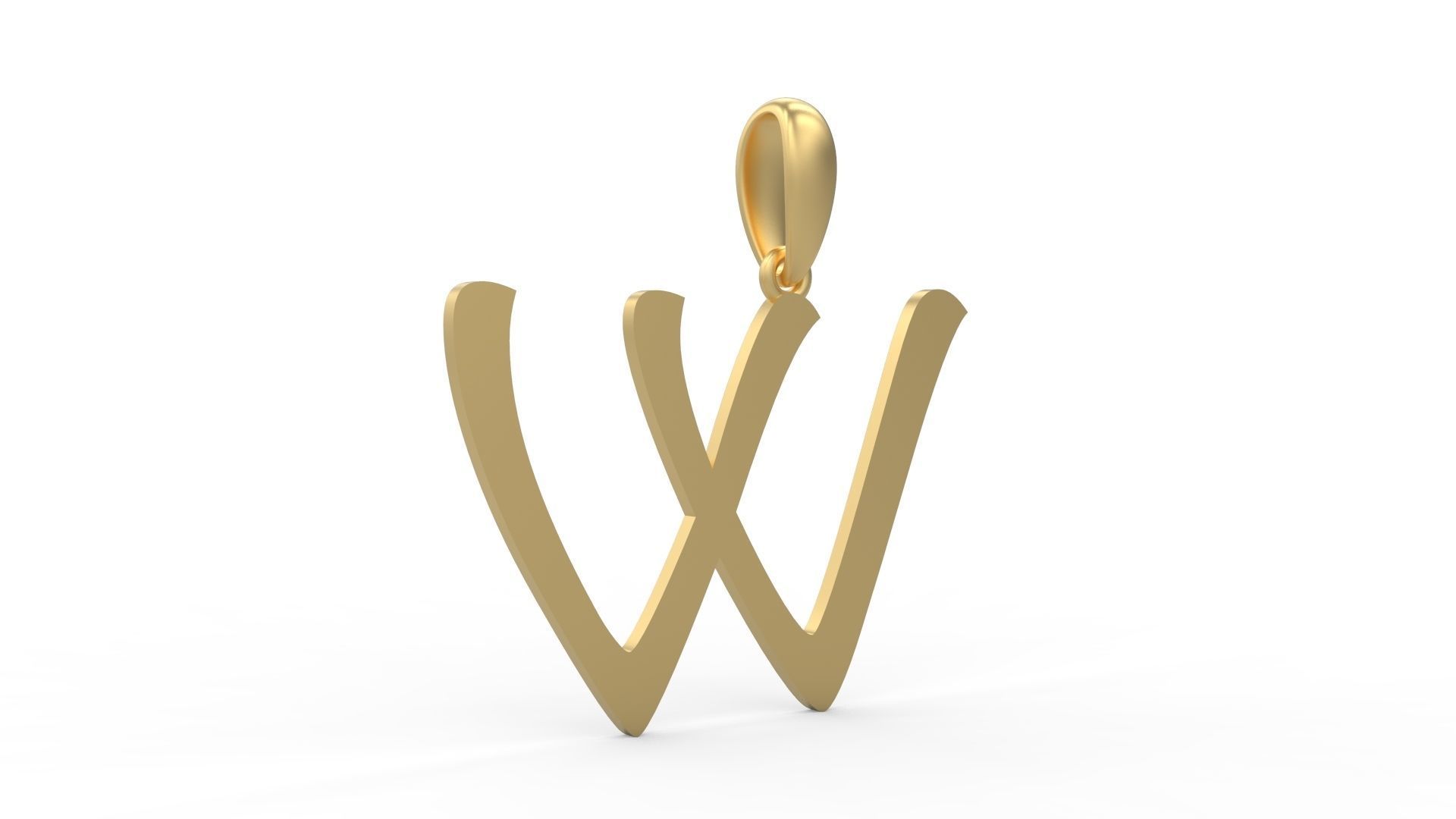 Initial Letters Pendant Maiandra W 3D print model_3