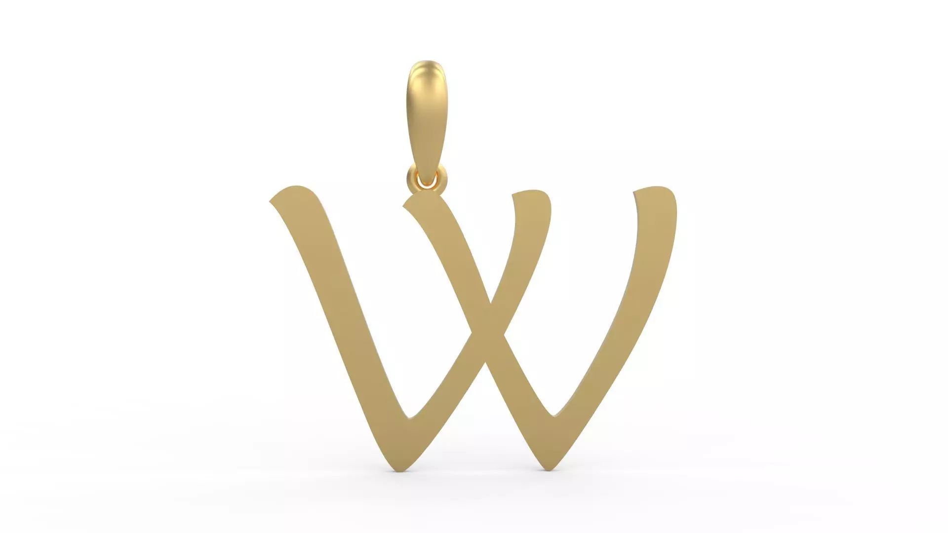 Initial Letters Pendant Maiandra W 3D print model_0