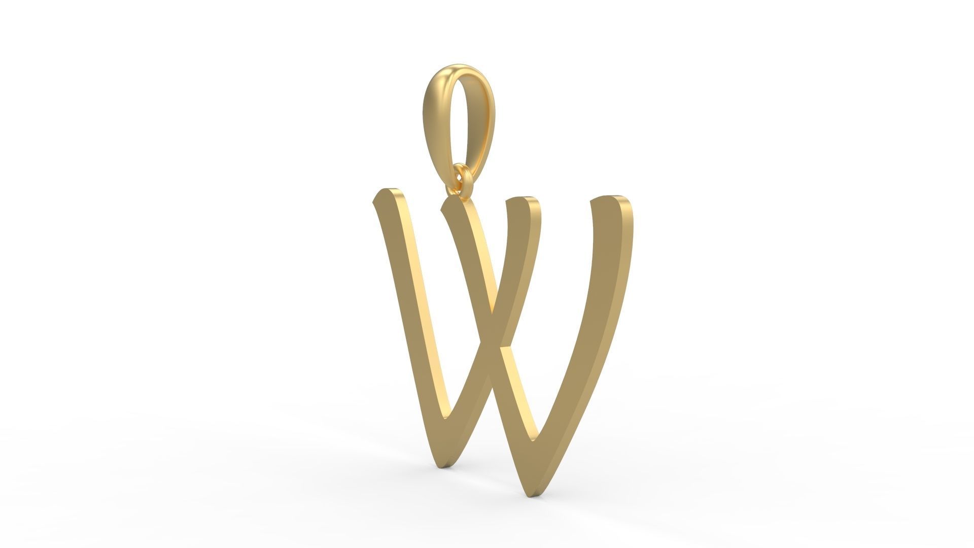 Initial Letters Pendant Maiandra W 3D print model_1