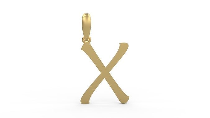  Initial Letters Pendant Maiandra X 3D print model