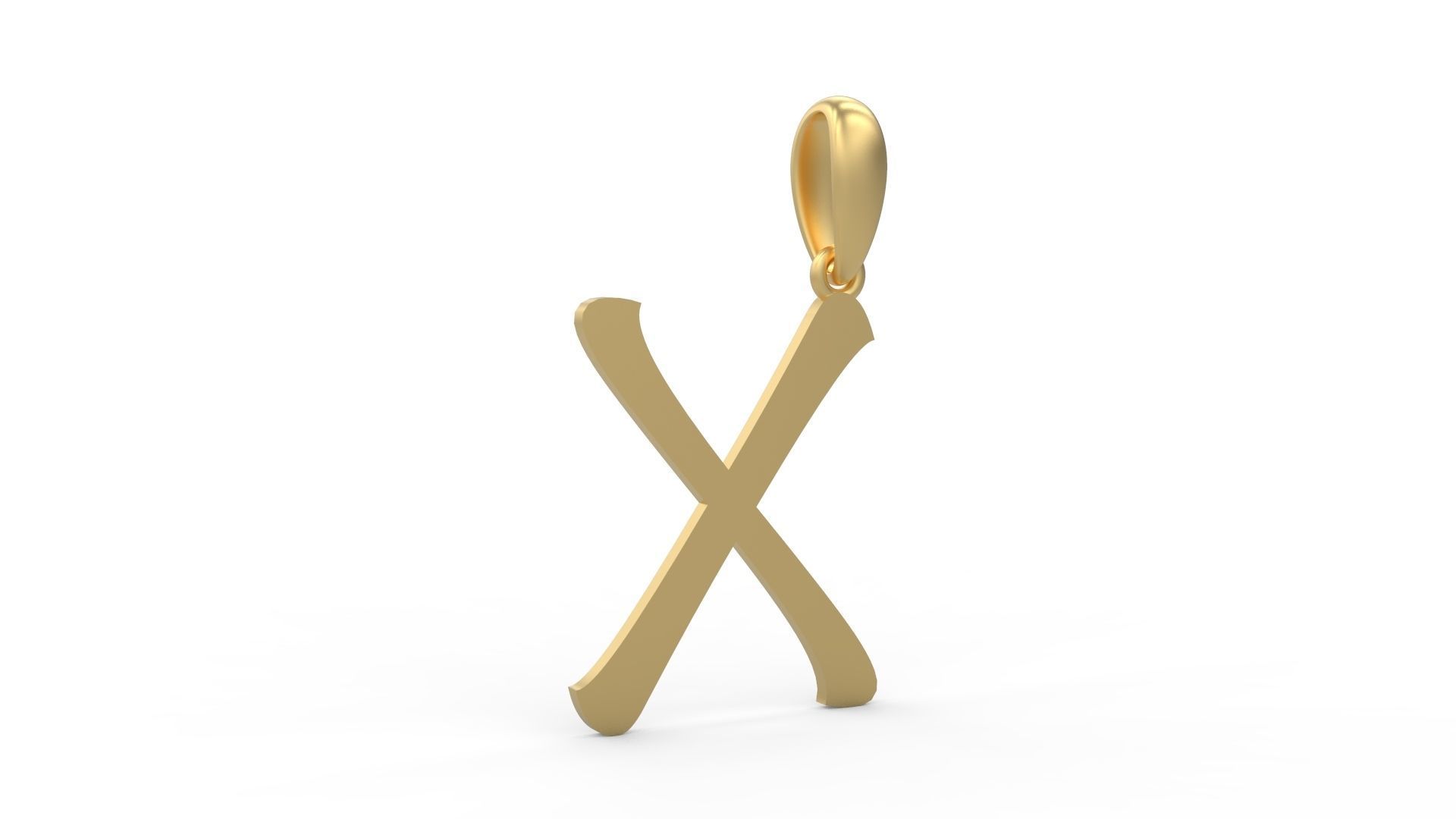  Initial Letters Pendant Maiandra X 3D print model_3