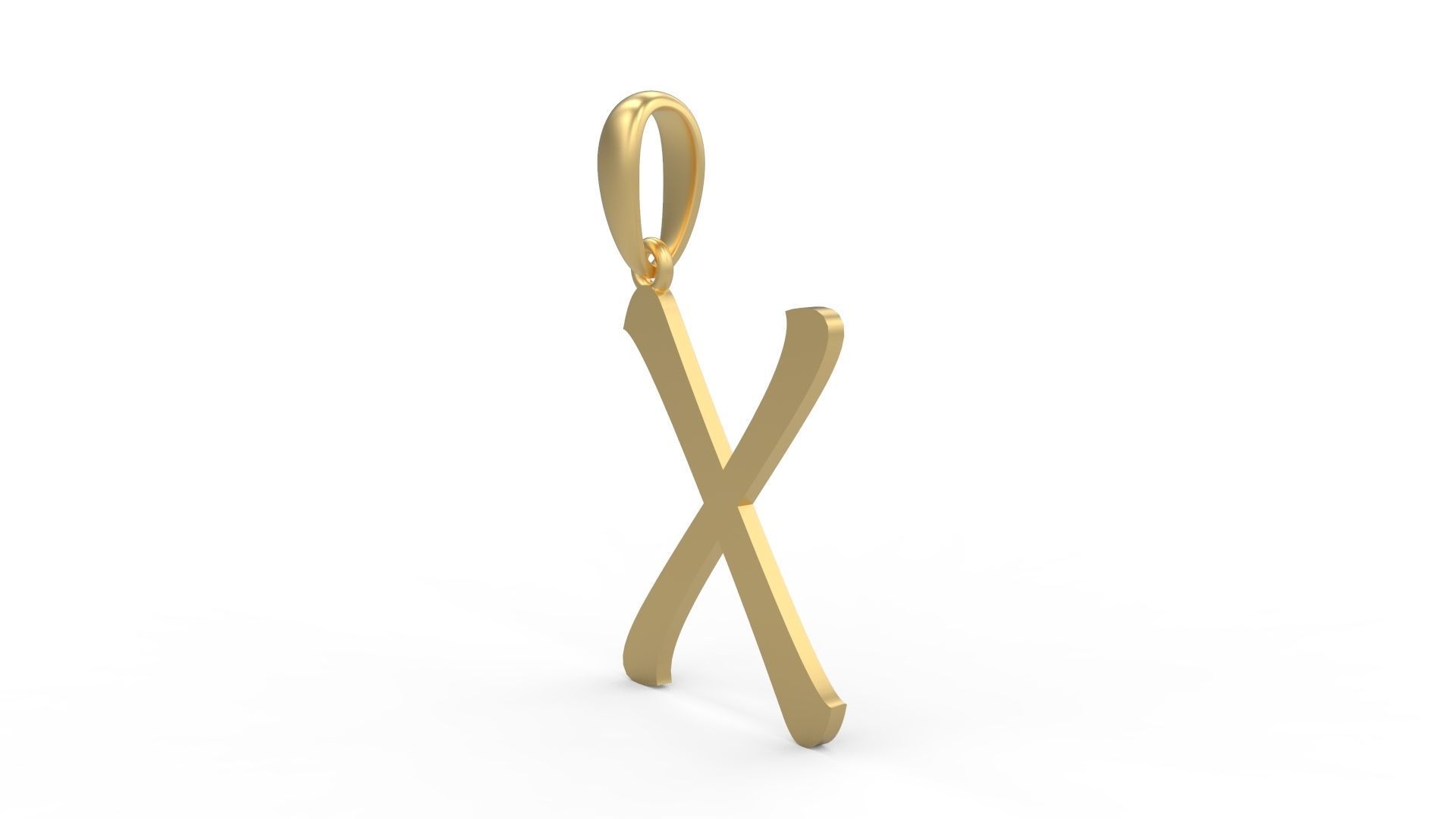  Initial Letters Pendant Maiandra X 3D print model_1