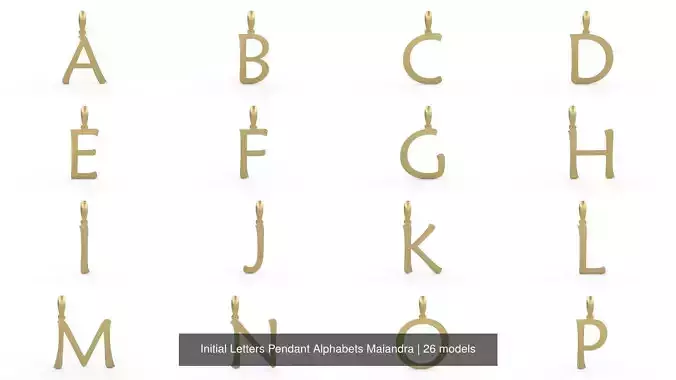 Initial Letters Pendant Alphabets Maiandra