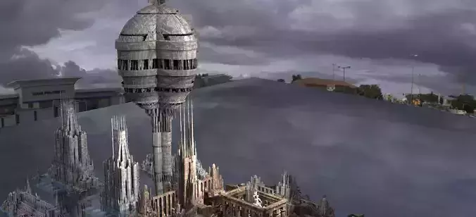 Alien Dome monitor City Kit bash