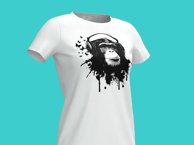 gorilla t shirt 3D model
