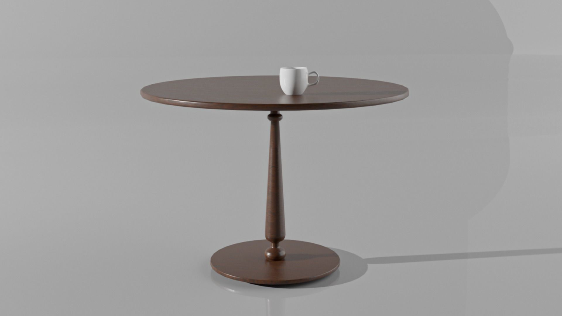 Table with a cup Free low-poly 3D model_1