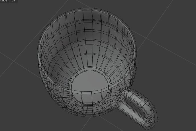 Table with a cup Free low-poly 3D model_3