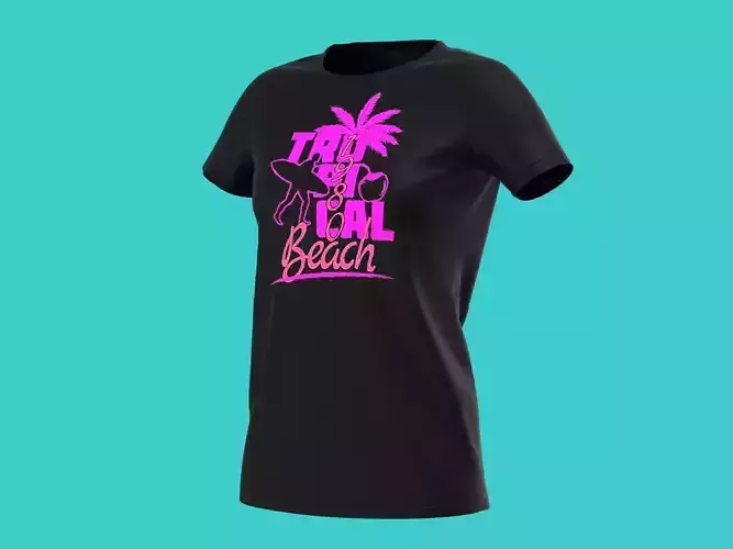 tropical beach t-shirt
